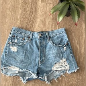 Levi 501 Denim Cutoff Shorts